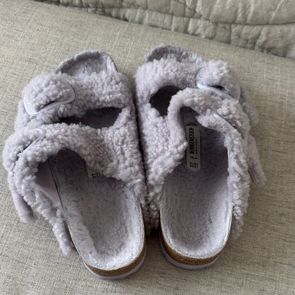 Birkenstock Fuzzy Slippers - Light purple - Picture 3 of 5